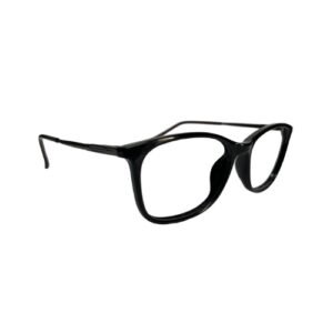 Untitled design (40) Black Matte full rim frame cat eye with lens