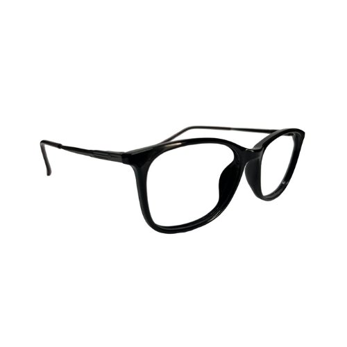 Untitled design (40) Black Matte full rim frame cat eye with lens