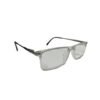 N Specs Anti-reflective, fully lightweight, grey-black glossy square unisex glasses with zero power and reflection-free computer lenses - /-