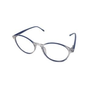 Untitled design (46) Blue Transparent Full Rim Round With lens