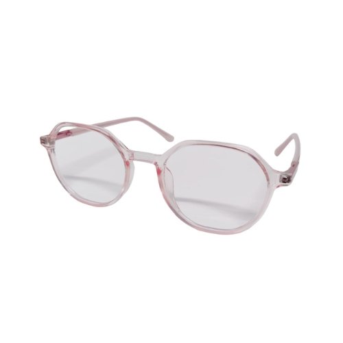 Untitled design (55) Pink Transparent Full Rim Round with lens